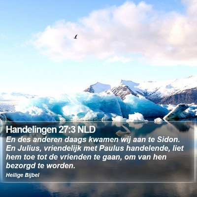 Handelingen 27:3 NLD Bible Verse Image