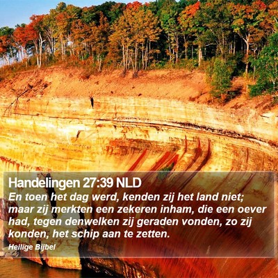 Handelingen 27:39 NLD Bible Verse Image