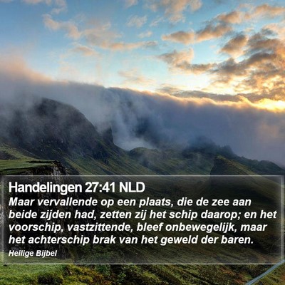 Handelingen 27:41 NLD Bible Verse Image