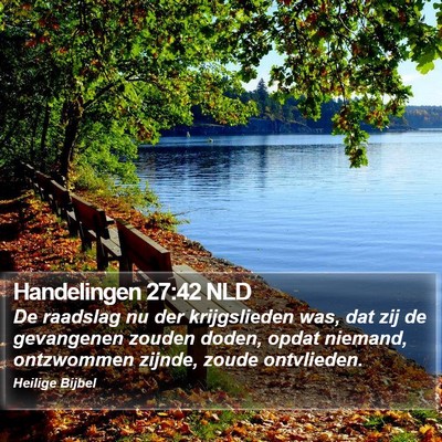Handelingen 27:42 NLD Bible Verse Image