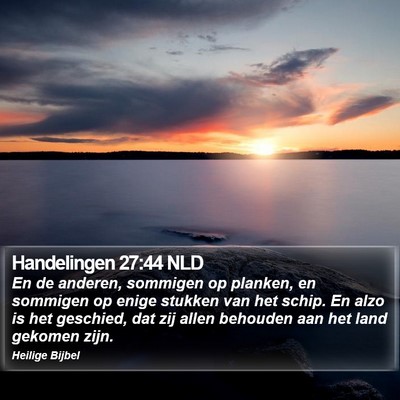 Handelingen 27:44 NLD Bible Verse Image