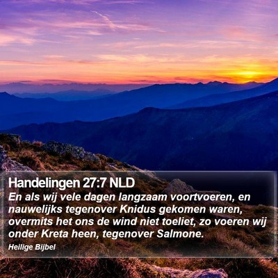 Handelingen 27:7 NLD Bible Verse Image