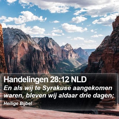 Handelingen 28:12 NLD Bible Verse Image