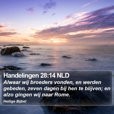 Handelingen 28:14 NLD Bible Verse Image