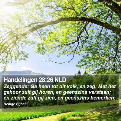 Handelingen 28:26 NLD Bible Verse Image