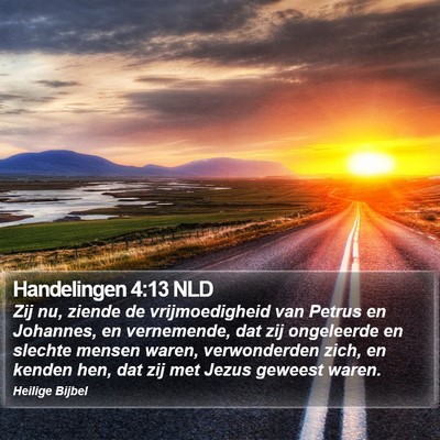 Handelingen 4:13 NLD Bible Verse Image