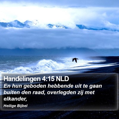 Handelingen 4:15 NLD Bible Verse Image
