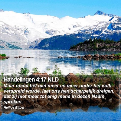Handelingen 4:17 NLD Bible Verse Image