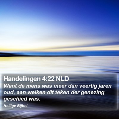 Handelingen 4:22 NLD Bible Verse Image