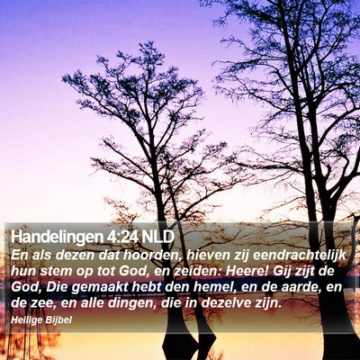Handelingen 4:24 NLD Bible Verse Image
