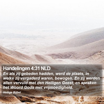 Handelingen 4:31 NLD Bible Verse Image