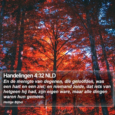 Handelingen 4:32 NLD Bible Verse Image