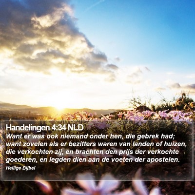 Handelingen 4:34 NLD Bible Verse Image