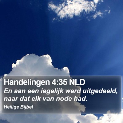 Handelingen 4:35 NLD Bible Verse Image