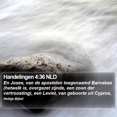 Handelingen 4:36 NLD Bible Verse Image