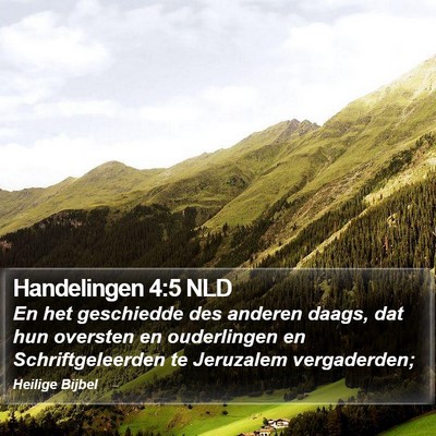 Handelingen 4:5 NLD Bible Verse Image