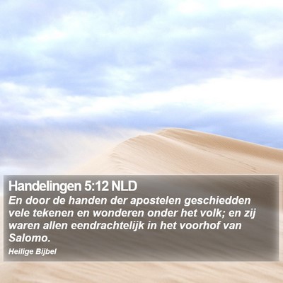 Handelingen 5:12 NLD Bible Verse Image