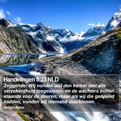Handelingen 5:23 NLD Bible Verse Image