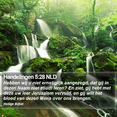 Handelingen 5:28 NLD Bible Verse Image