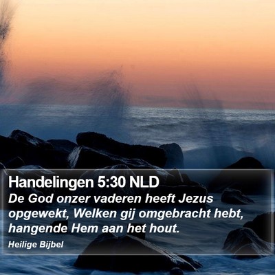 Handelingen 5:30 NLD Bible Verse Image