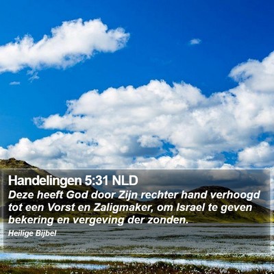 Handelingen 5:31 NLD Bible Verse Image