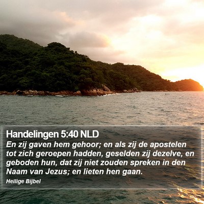 Handelingen 5:40 NLD Bible Verse Image