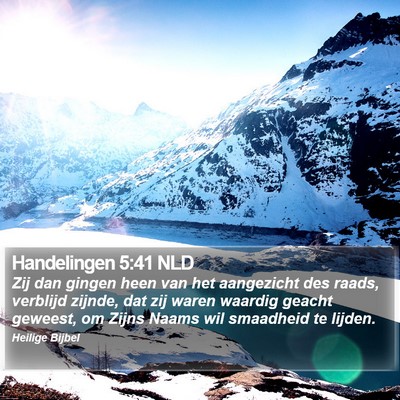 Handelingen 5:41 NLD Bible Verse Image