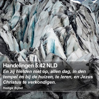 Handelingen 5:42 NLD Bible Verse Image
