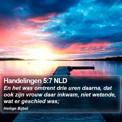 Handelingen 5:7 NLD Bible Verse Image