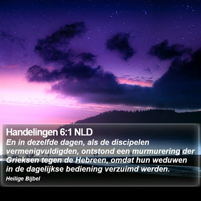 Handelingen 6:1 NLD Bible Verse Image