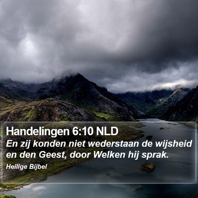 Handelingen 6:10 NLD Bible Verse Image