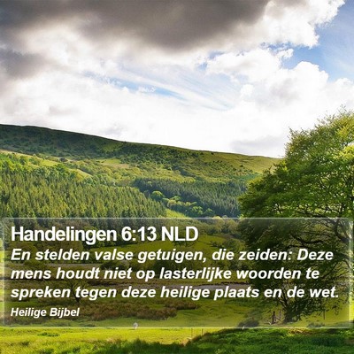 Handelingen 6:13 NLD Bible Verse Image