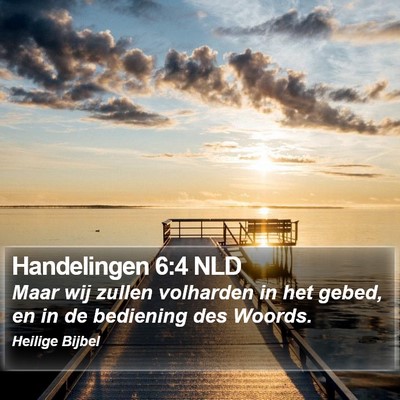 Handelingen 6:4 NLD Bible Verse Image