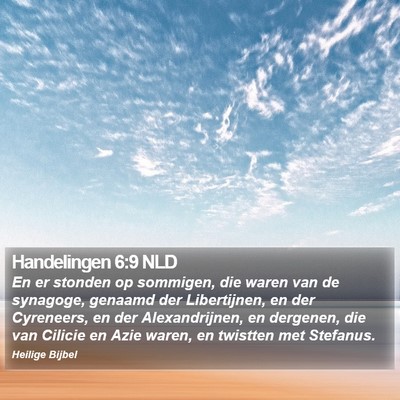 Handelingen 6:9 NLD Bible Verse Image