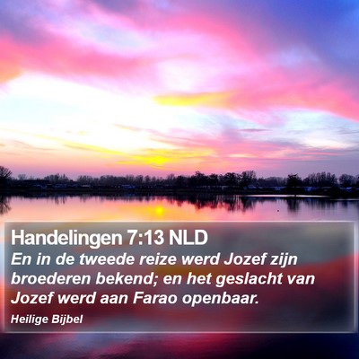 Handelingen 7:13 NLD Bible Verse Image