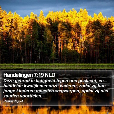 Handelingen 7:19 NLD Bible Verse Image