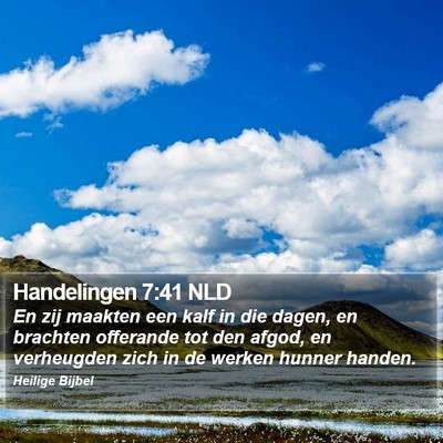 Handelingen 7:41 NLD Bible Verse Image