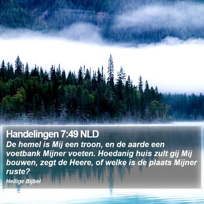 Handelingen 7:49 NLD Bible Verse Image