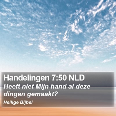 Handelingen 7:50 NLD Bible Verse Image
