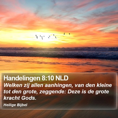 Handelingen 8:10 NLD Bible Verse Image