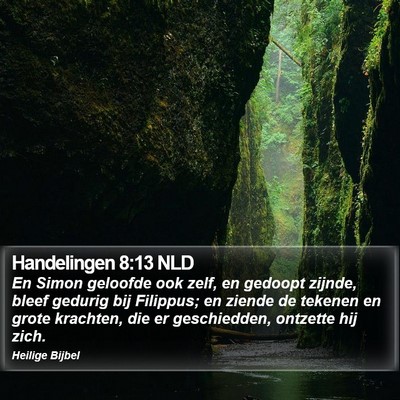 Handelingen 8:13 NLD Bible Verse Image