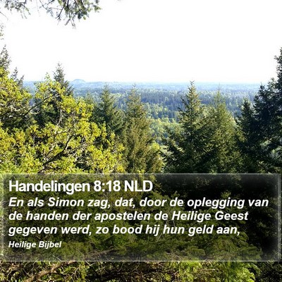 Handelingen 8:18 NLD Bible Verse Image
