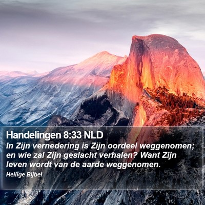 Handelingen 8:33 NLD Bible Verse Image