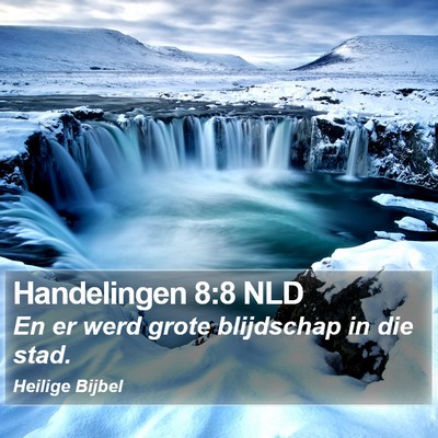 Handelingen 8:8 NLD Bible Verse Image