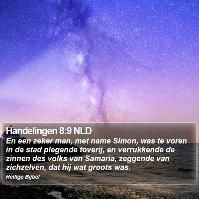 Handelingen 8:9 NLD Bible Verse Image