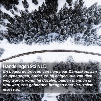 Handelingen 9:2 NLD Bible Verse Image