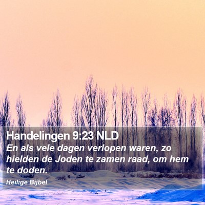 Handelingen 9:23 NLD Bible Verse Image