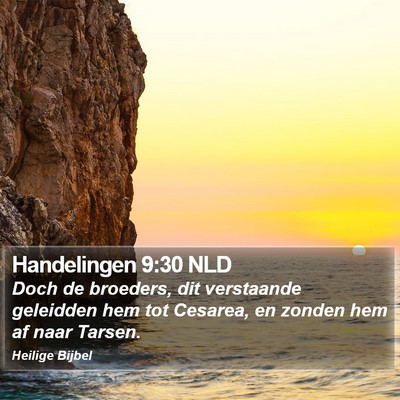 Handelingen 9:30 NLD Bible Verse Image