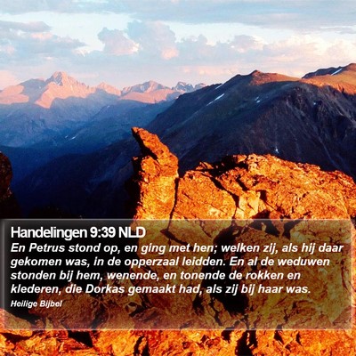 Handelingen 9:39 NLD Bible Verse Image
