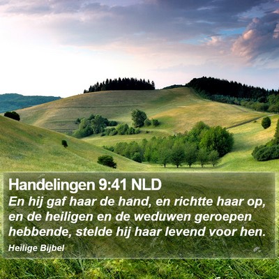 Handelingen 9:41 NLD Bible Verse Image